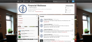 Managing a Twitter account A standard Twitter account